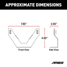 Load image into Gallery viewer, ARIES 35-0000 3" Bull Bar License Plate Bracket