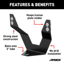 Load image into Gallery viewer, ARIES 35-0000 3" Bull Bar License Plate Bracket