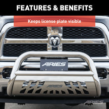 Load image into Gallery viewer, ARIES 35-0000 3" Bull Bar License Plate Bracket