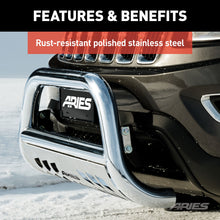 Load image into Gallery viewer, ARIES 35-2002 3" Polished Stainless Bull Bar, Select Toyota Tacoma for Select Toyota Tacoma