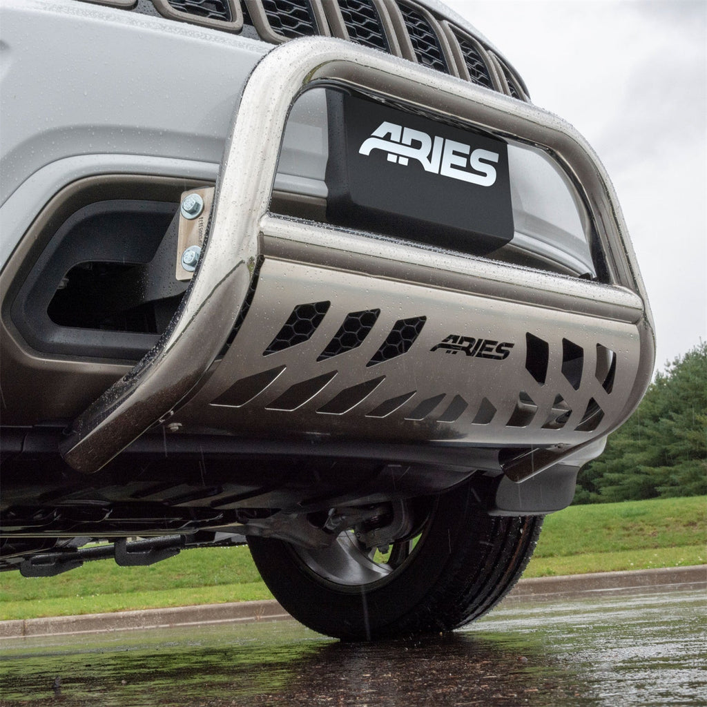 ARIES 35-4001 3in. Polished Stainless Bull Bar; Select Chevrolet; GMC - Truck Part Superstore