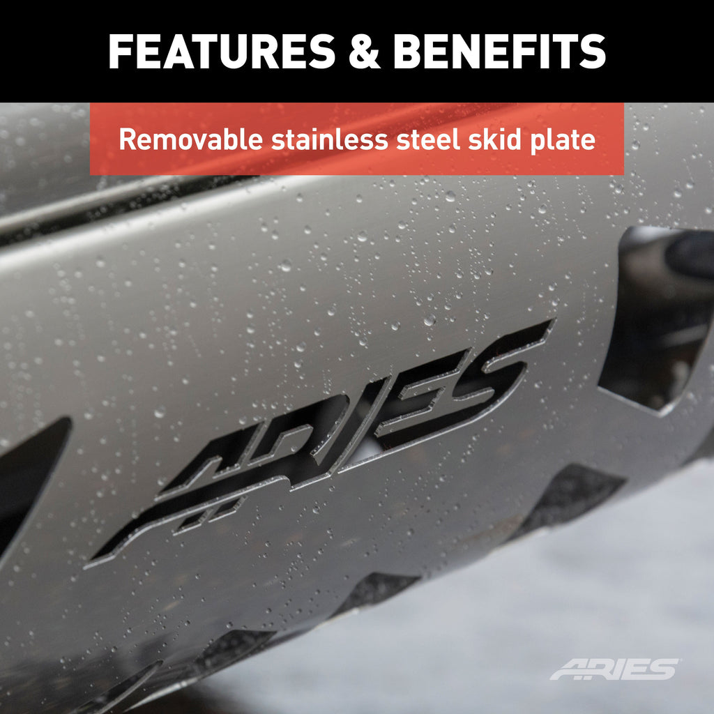 ARIES 35-4001 3in. Polished Stainless Bull Bar; Select Chevrolet; GMC - Truck Part Superstore