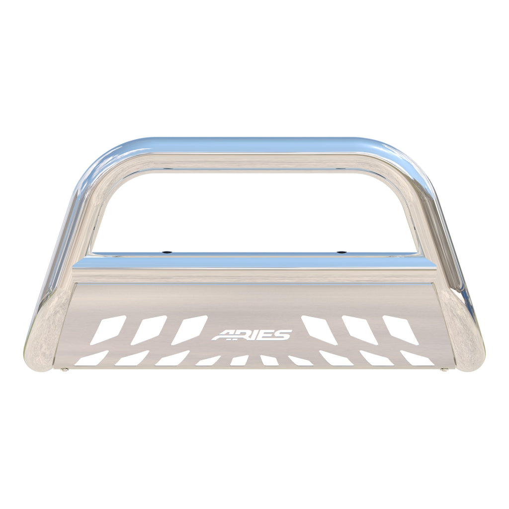 ARIES 35-4006 3in. Polished Stainless Bull Bar; Select Chevy Silverado; GMC Sierra 2500; 3500 - Truck Part Superstore