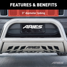 Load image into Gallery viewer, ARIES 35-9004 3in. Polished Stainless Bull Bar; Select Nissan NV1500; NV2500; NV3500; Titan XD - Truck Part Superstore