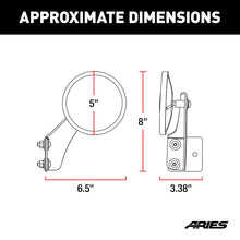 Load image into Gallery viewer, ARIES 3500300 Offroad Jeep Wrangler Tube Door Mirrors (2-Pack) for Select Jeep Wrangler