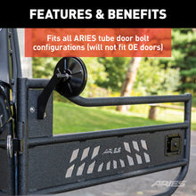 Load image into Gallery viewer, ARIES 3500300 Offroad Jeep Wrangler Tube Door Mirrors (2-Pack) for Select Jeep Wrangler
