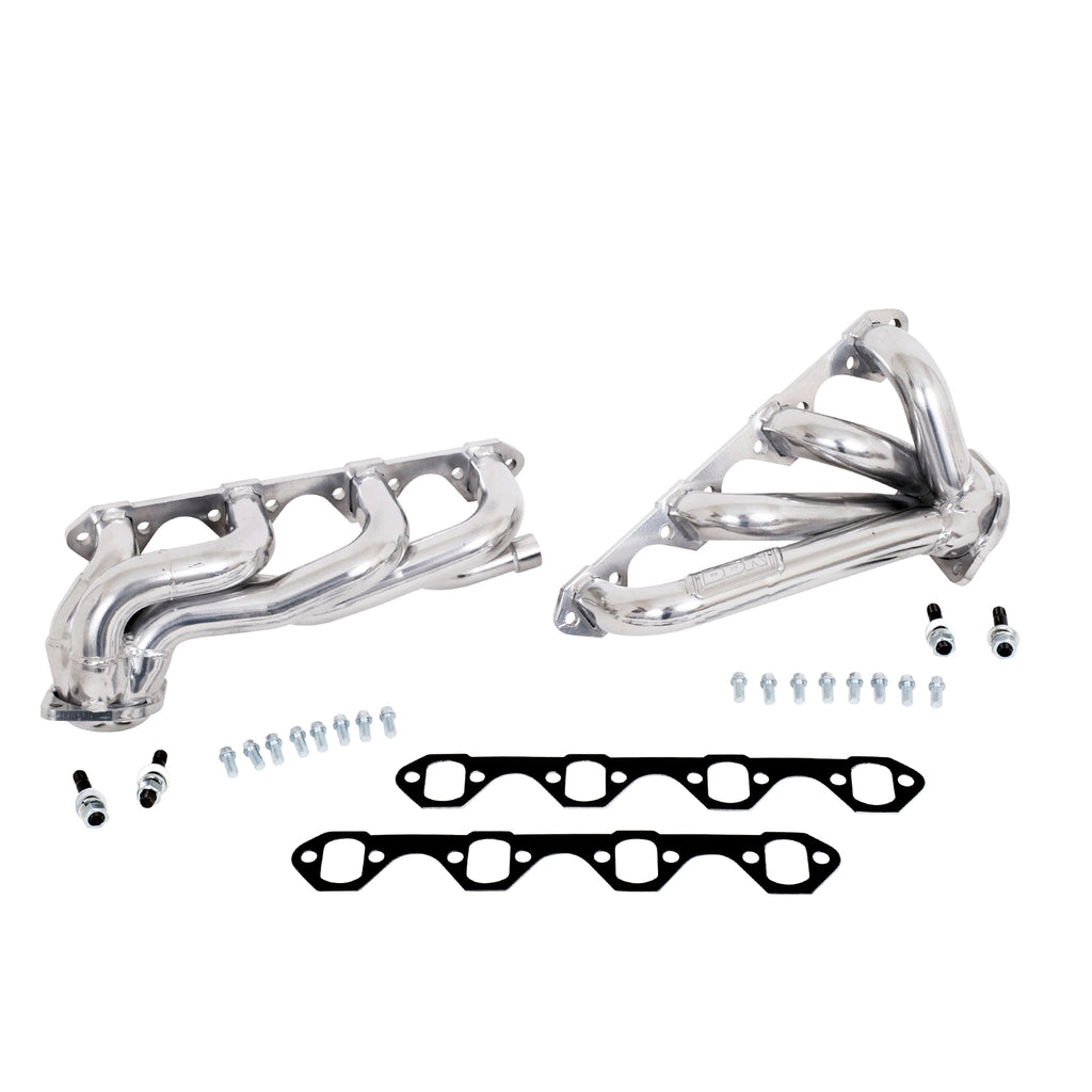 BBK Performance Parts 35110 1987-1995 FORD F150 351W 1-5/8 SHORTY EXHAUST HEADERS (POLISHED SILVER CERAMIC) for Select Ford F-150