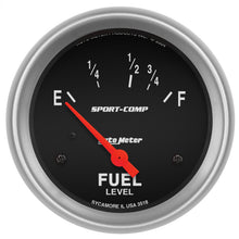 Load image into Gallery viewer, AutoMeter 3518 GAUGE, FUEL LEVEL, 2 5/8", 16OE TO 158OF, ELEC, SPORT-COMP