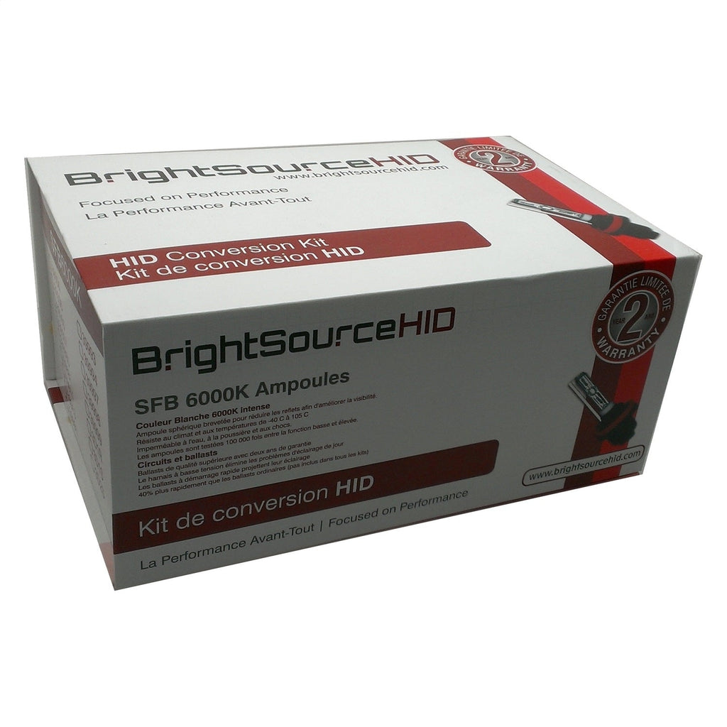 BrightSource 35202 HID Kit; 5202/H16; 6000K; 2 Year Warranty; - Truck Part Superstore