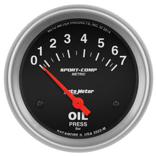 Load image into Gallery viewer, AutoMeter 3522-M GAUGE, OIL PRESSURE, 2 5/8", 7 BAR, ELECTRIC, SPORT-COMP