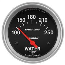 Load image into Gallery viewer, AutoMeter 3531 GAUGE, WATER TEMP, 2 5/8", 100-250?F, ELECTRIC, SPORT-COMP