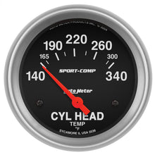 Load image into Gallery viewer, AutoMeter 3536 GAUGE, CYLINDER HEAD TEMP, 2 5/8", 140-340?F, ELECTRIC, SPORT-COMP