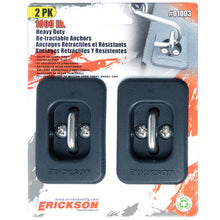 Load image into Gallery viewer, Erickson Straps &amp; Tie Downs 01003 2 Pk Heavy Duty Retractable Anchors