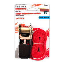 Load image into Gallery viewer, Erickson Straps &amp; Tie Downs 01401 1" X 15' 500 Lb Ratchet Lashing Strap