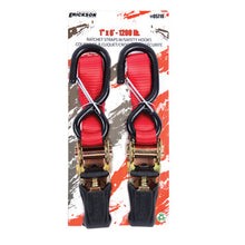 Load image into Gallery viewer, Erickson Straps &amp; Tie Downs 05710 1"X6' 1200 Lb Hd Motorcycle Strap W/ Safety Hks Red