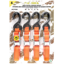 Load image into Gallery viewer, Erickson Straps &amp; Tie Downs 05740 4 Pk1"X6' 2000 Lb Sportsman Tie Down Hunter Orange