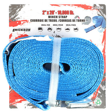 Erickson Straps & Tie Downs 06410 2" X 20' 10,000 Lb Hand Winch Strap