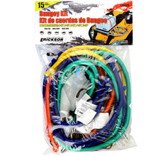 Load image into Gallery viewer, Erickson Straps &amp; Tie Downs 06620 15 Pk Bag Assortment Of Bungey 10",13",18",24",30" Standard Bungey