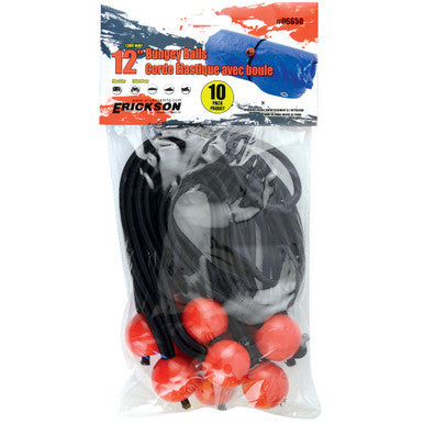 Erickson Straps & Tie Downs 06650 10 Pk 12" Bungey Balls  Red Balls