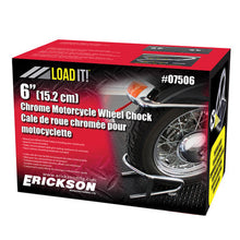 Load image into Gallery viewer, Erickson Straps &amp; Tie Downs 07506 6" Removable Chrome Motorcycle Wheel Chock