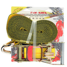 Load image into Gallery viewer, Erickson Straps &amp; Tie Downs 08510 2&quot; X 30&#39; 10,000 Lb Long Handle Ratchet Strap W/  Double J Hooks