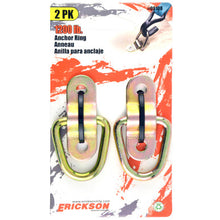Load image into Gallery viewer, Erickson Straps &amp; Tie Downs 09108 2 Pk 1200 Lb Wire Flip Anchor