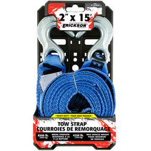 Load image into Gallery viewer, Erickson Straps &amp; Tie Downs 34405 2&quot; X 15&#39; 8500 Lb Tow Strap Blue