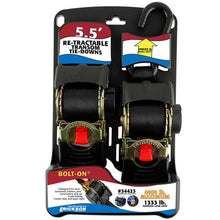 Load image into Gallery viewer, Erickson Straps &amp; Tie Downs 34423 2 Pk 2" X 5.5' 4000 Lb Bolt On Retractable Ratchet Strap