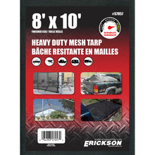 Load image into Gallery viewer, Erickson Straps &amp; Tie Downs 57057 8'X10' Heavy Duty "Mesh" Tarp