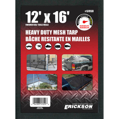 Erickson Straps & Tie Downs 57059 12'X16' Heavy Duty "Mesh" Tarp