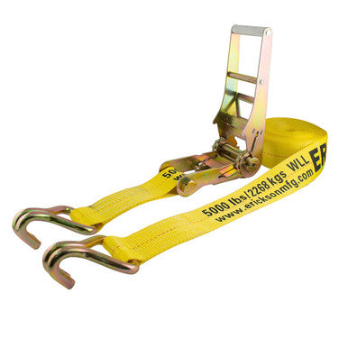 Erickson Straps & Tie Downs 58515 3"X30' 15,000 Lb Ratchet Strap W/ Dbl J Hks Bulk