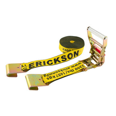 Erickson Straps & Tie Downs 58540 2"X40' 10,000 Lb Long Handle Ratchet W/ Flat Hks Bulk