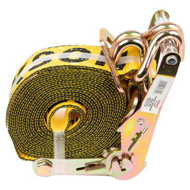 Erickson Straps & Tie Downs 58629 2"X20' 10,000 Lb Ratchet Strap W/ Djh & Floating D Ring (24" Short)
