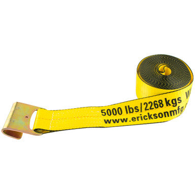 Erickson Straps & Tie Downs 58700 3"X30' 15,000 Lb Winch Strap W/ Flat Hk Bulk