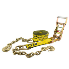 Load image into Gallery viewer, Erickson Straps &amp; Tie Downs 58727 2"X30' 10,000 Lb Long Handle Ratchet W/ Chain Leads W/ Bonus Web Clamp Bulk