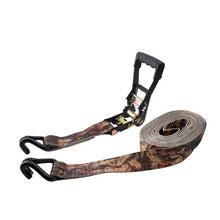Load image into Gallery viewer, Erickson Straps &amp; Tie Downs 68655 2"X27' 10,000 Lb Rubber Handle Ratchet W/ Dbl J Hks Camouflage Box Display