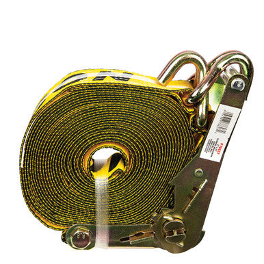 Erickson Straps & Tie Downs 78627 2"X27' 10,000 Lb Ratchet Strap W/ Dbl J Hks W/ Steel Handle Bulk