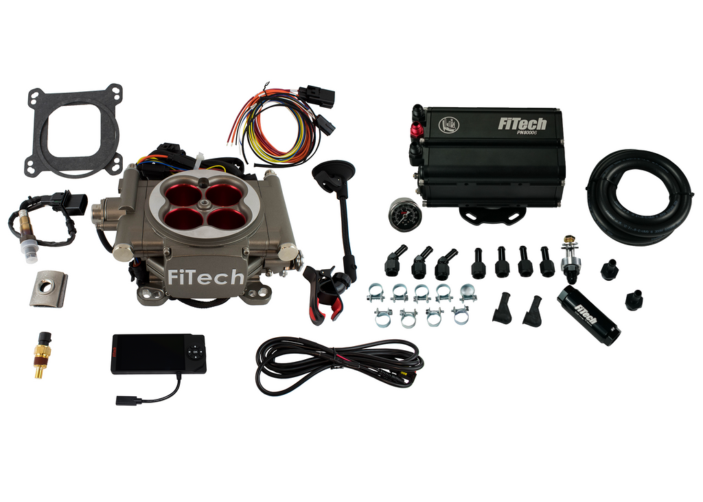 FiTech Fuel Injection 35503 Go Street 400 HP Cast EFI System With Force Fuel Mini Delivery Master Kit
