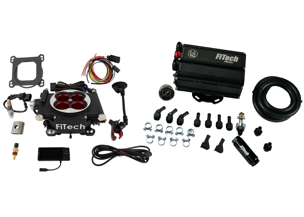 FiTech Fuel Injection 35504 Go EFI 4 600 HP Power Adder Matte Black EFI System