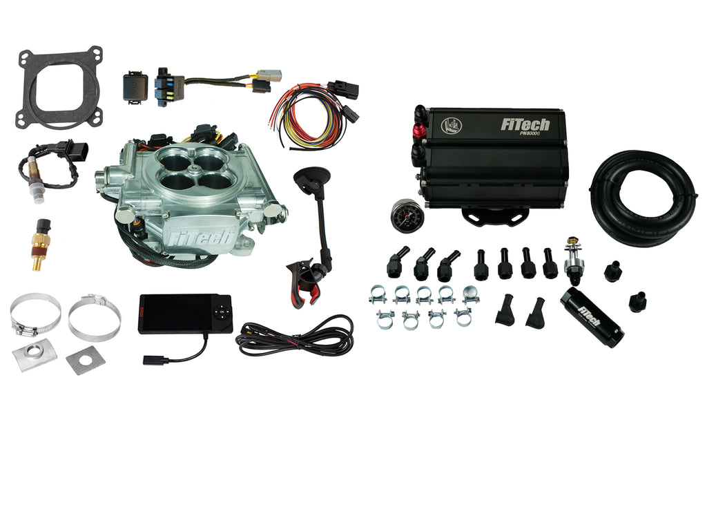 FiTech Fuel Injection 35506 Go EFI 4 600 HP Power Adder Bright Aluminum EFI System