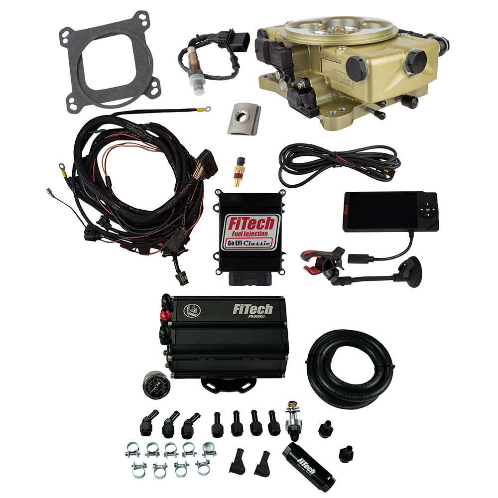 FiTech Fuel Injection 35520 Go EFI Classic Gold 650 HP EFI System Master Kit