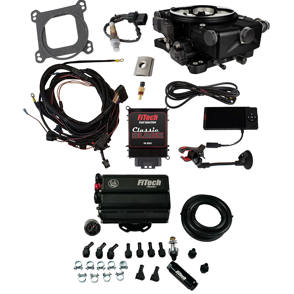 FiTech Fuel Injection 35521 Go EFI Classic Black 650 HP EFI System Master Kit