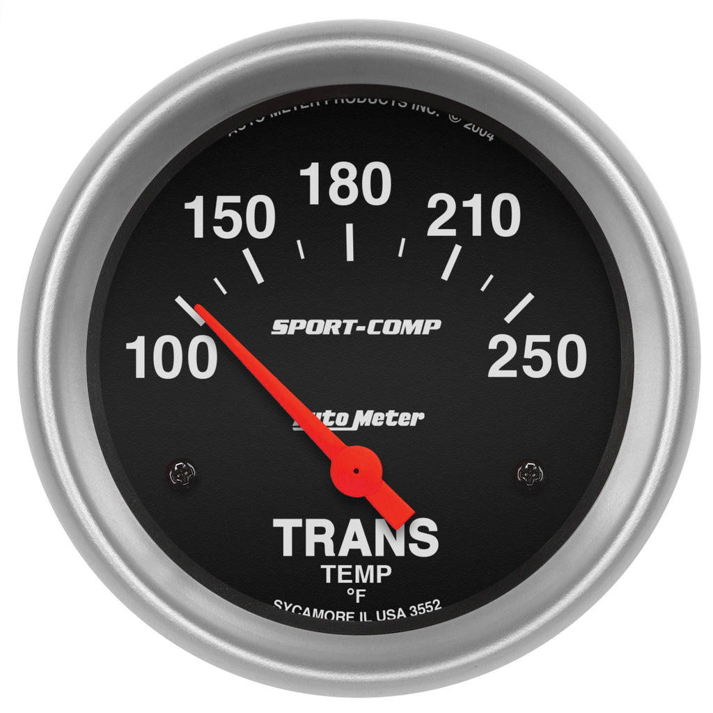 AutoMeter 3552 GAUGE, TRANSMISSION TEMP, 2 5/8", 100-250?F, ELECTRIC, SPORT-COMP
