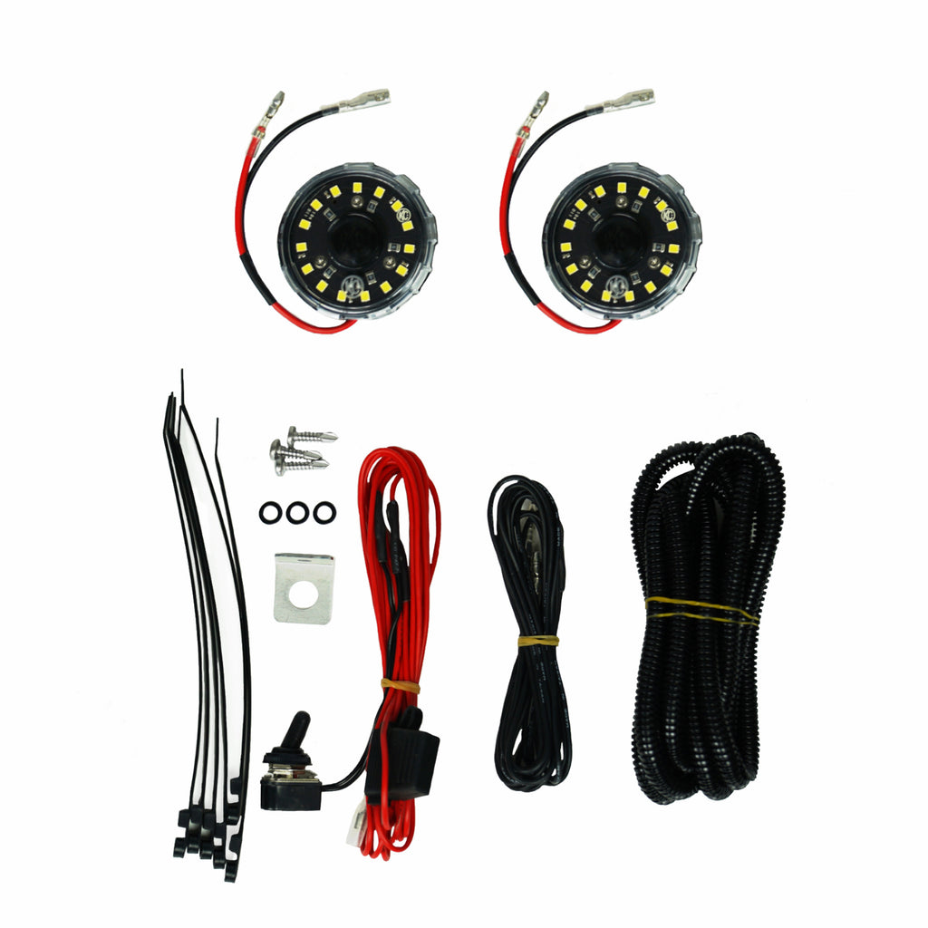 KC HiLiTES 355 KC Cyclone V2 LED Under Hood 2-Light System Universal