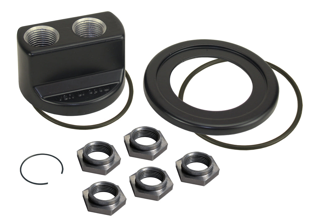 Derale 35747 Premium Universal Engine Spin On Adapter with -10AN O-ring Ports
