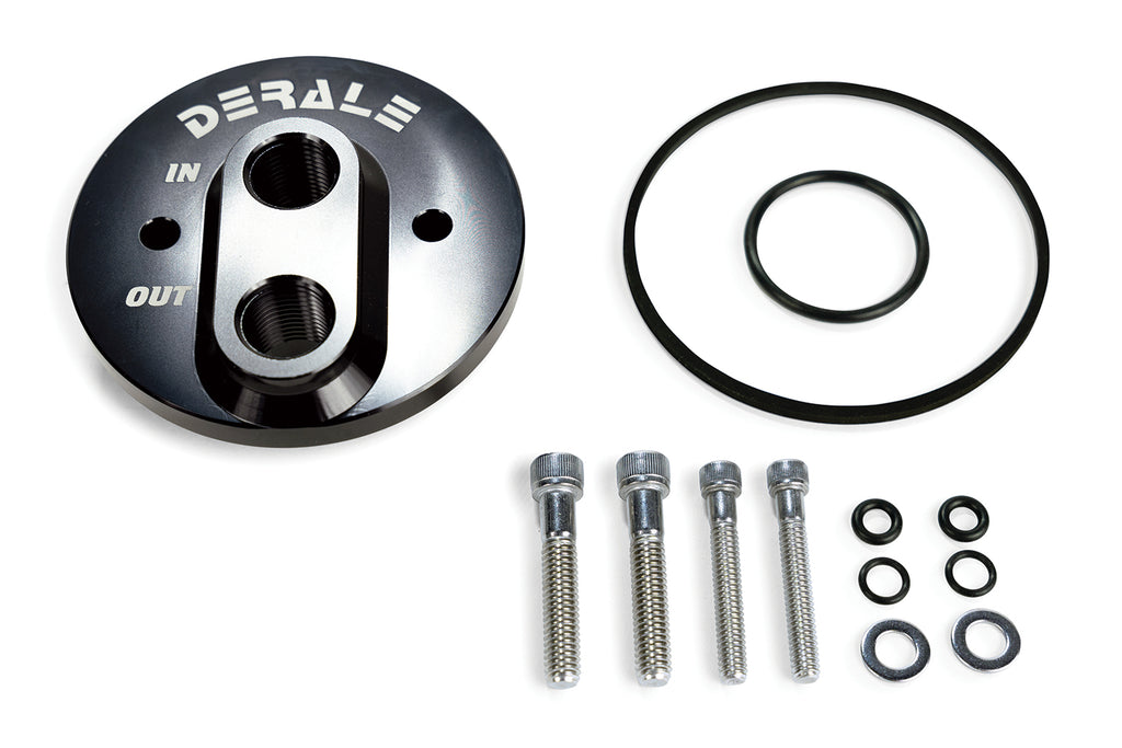 Derale 35760 GM V8 Bolt On Engine Oil Filter Adapter for Select Chevrolet 3B, Chevrolet 3C, Chevrolet 3D, Chevrolet 3E, Chevrolet 3F, Chevrolet 3G, Chevrolet Bel Air, Chevrolet Biscayne, Chevrolet Blazer, Chevrolet Brookwood, Chevrolet C10, Chevrolet C10