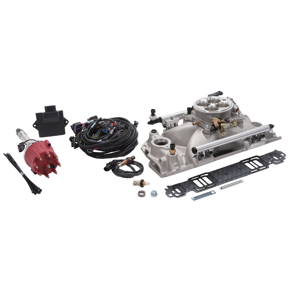Edelbrock 357600 Fuel Injection System for Select Chevrolet 3B, Chevrolet 3C, Chevrolet 3D, Chevrolet 3E, Chevrolet 3F, Chevrolet 3G, Chevrolet B60, Chevrolet Bel Air, Chevrolet Biscayne, Chevrolet Blazer, Chevrolet Brookwood, Chevrolet C10, Chevrolet