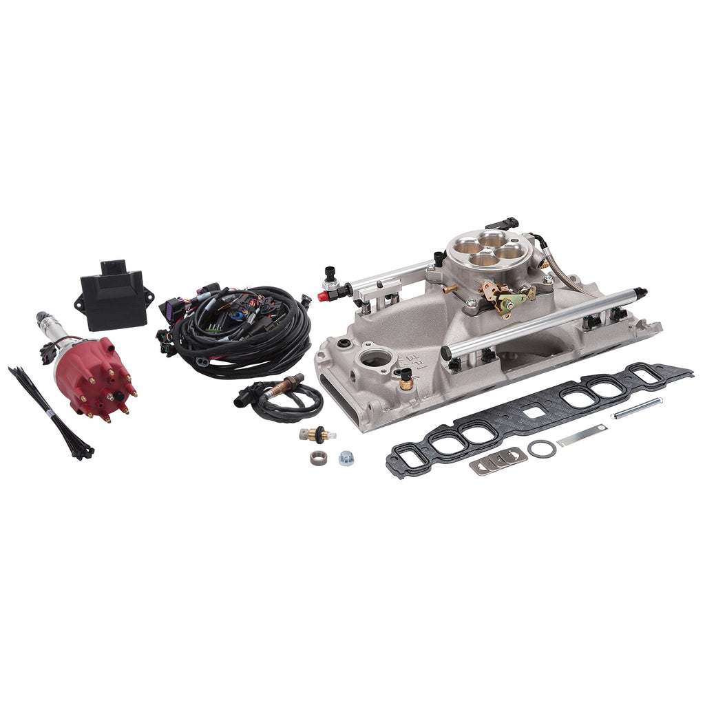 Edelbrock 358400 Fuel Injection System for Select Chevrolet Bel Air, Chevrolet Biscayne, Chevrolet Blazer, Chevrolet Brookwood, Chevrolet C10, Chevrolet C10 Pickup, Chevrolet C10 Suburban, Chevrolet C20, Chevrolet C20 Pickup, Chevrolet C20 Suburban,