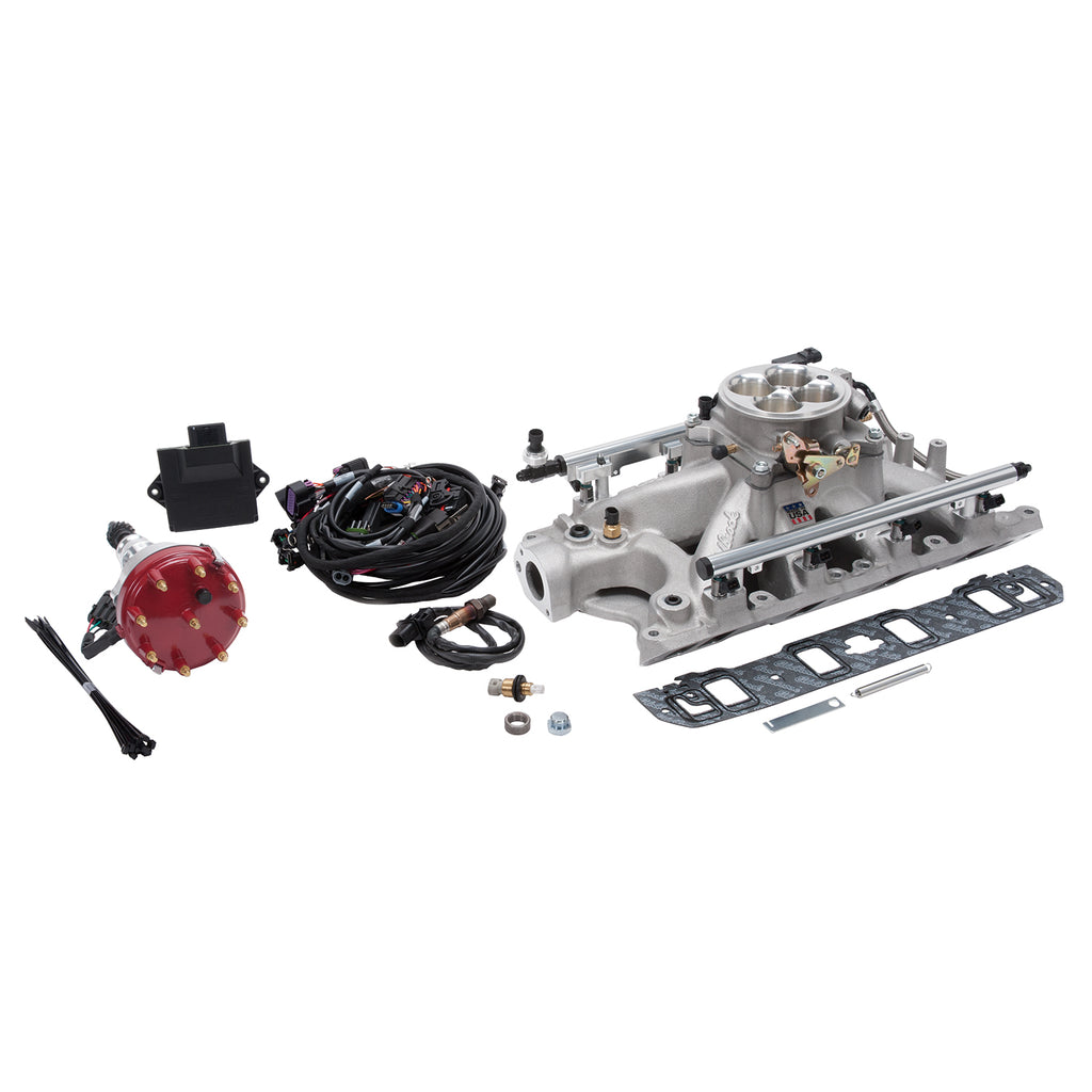 Edelbrock 359300 Fuel Injection System for Select AC Shelby Cobra, DeTomaso Mangusta, Ford 300, Ford Bronco, Ford Country Sedan, Ford Country Squire, Ford Custom, Ford Custom 500, Ford E-100 Econoline, Ford E-100 Econoline Club Wagon, Ford E-150