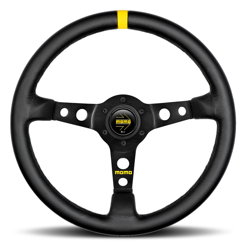 MOMO AUTOMOTIVE ACCESSORIES R1905/35L MOD 07 Steering Wheel Black Leather